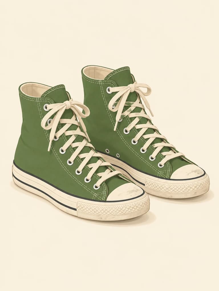 Jena’s green shoes — illustration