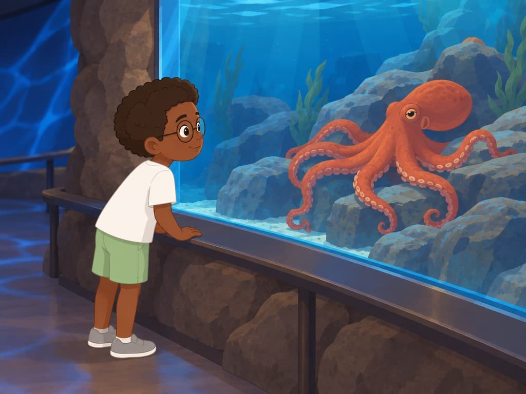 Cover of The Octopus at the Aquarium, a fictional Kai story.
